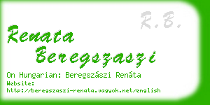 renata beregszaszi business card